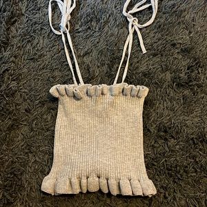 Stretchy Tube Top w/ Tie Strings